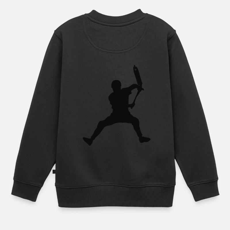 Front bri 1 - Sweat Premium enfant bio - noir