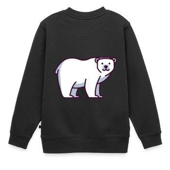 Ours polaire - Sweat Premium enfant bio - noir - Dos - AI Model Kid Female (0cm)
