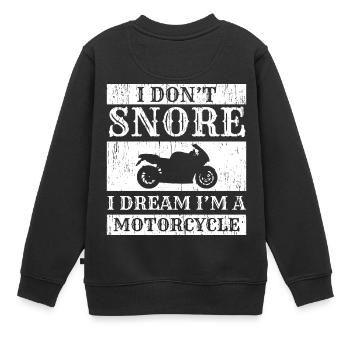"Ich schnarche nicht, ich träume, ich bin ein - Kinder Premium Organic Sweatshirt - Schwarz - Hinten - AI Model Kid Female (0cm)