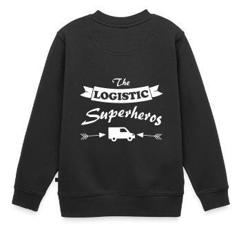 Logistique et transport - Sweat Premium enfant bio - noir - Dos - AI Model Kid Female (0cm)