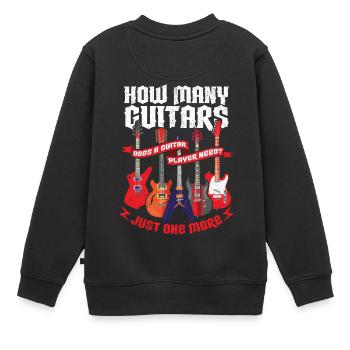 How Many Guitars Does A Guitar Player Need Guitare - Sweat Premium enfant bio - noir - Dos - AI Model Kid Female (0cm)