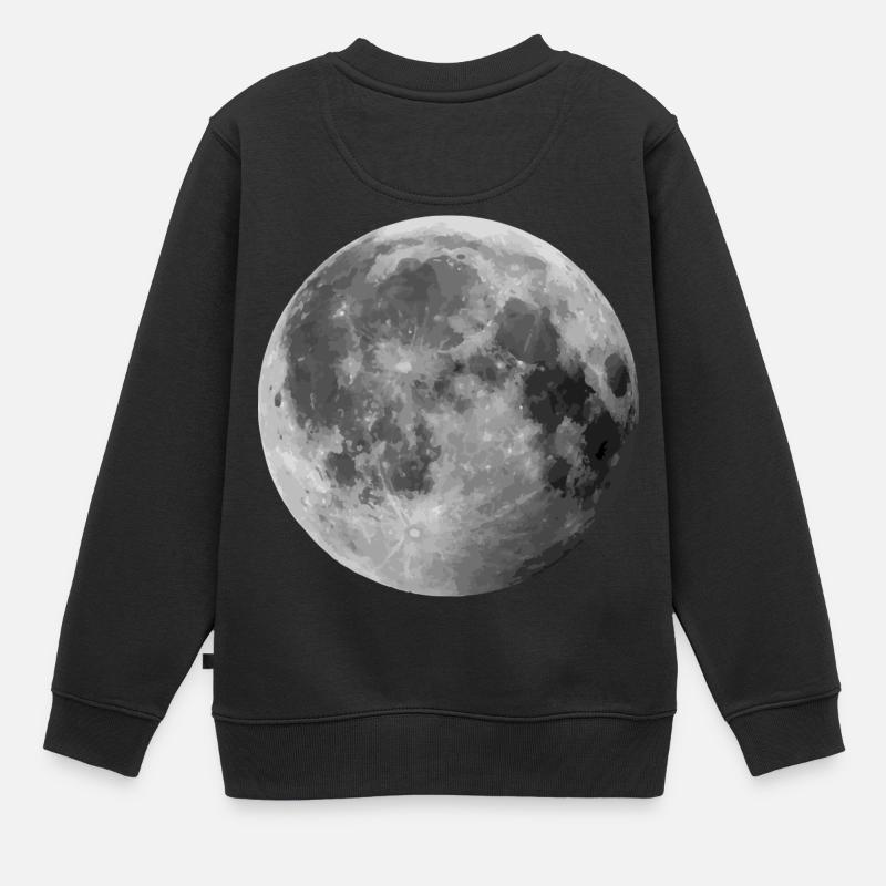 Lune - Sweat Premium enfant bio - noir