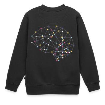 Tee-shirt intelligent pour les gens intelligents - Sweat Premium enfant bio - noir - Dos - AI Model Kid Female (0cm)