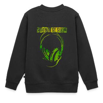 Soundsystem Kopfhörer Free Party - Kinder Premium Organic Sweatshirt - Schwarz - Hinten - AI Model Kid Female (0cm)