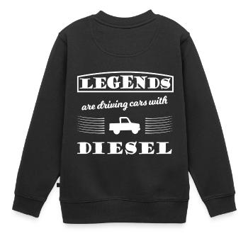 Légendes des pilotes - Sweat Premium enfant bio - noir - Dos - AI Model Kid Female (0cm)
