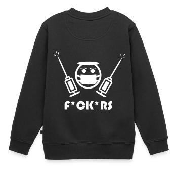 Le retour des mesures - Sweat Premium enfant bio - noir - Dos - AI Model Kid Female (0cm)