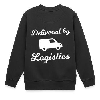 Transporteur logistique - Sweat Premium enfant bio - noir - Dos - AI Model Kid Female (0cm)