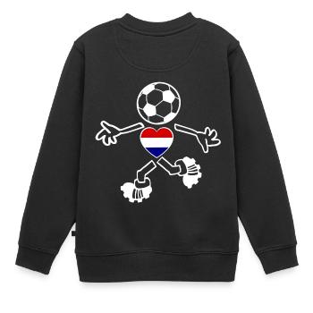 Die Holländer Fans - Kinder Premium Organic Sweatshirt - Schwarz - Hinten - AI Model Kid Female (0cm)