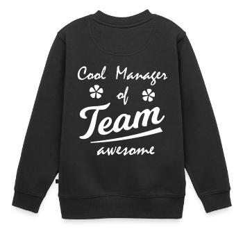 Le manager cool - Sweat Premium enfant bio - noir - Dos - AI Model Kid Female (0cm)