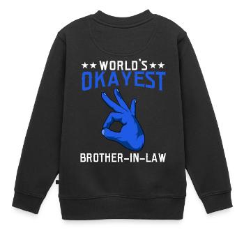 Verwandte Schwester Bruder Geschwister Sammlung - Kinder Premium Organic Sweatshirt - Schwarz - Hinten - AI Model Kid Female (0cm)