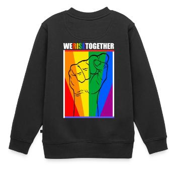 Nous nous élevons ensemble legal liberté coloré - Sweat Premium enfant bio - noir - Dos - AI Model Kid Female (0cm)
