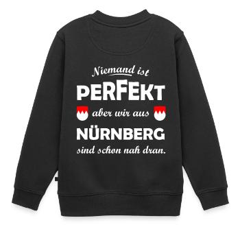 Heimatstadt Nürnberg - Kinder Premium Organic Sweatshirt - Schwarz - Hinten - AI Model Kid Female (0cm)