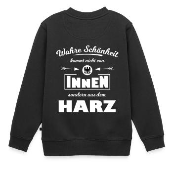 Die Schönen aus dem Harz - Kinder Premium Organic Sweatshirt - Schwarz - Hinten - AI Model Kid Female (0cm)