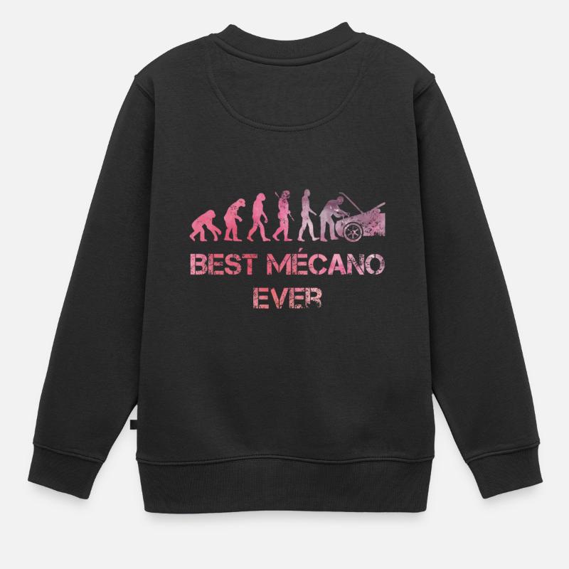 Evolution du best mécano ever - Sweat Premium enfant bio - noir