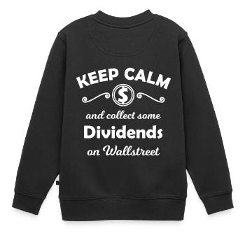 Investors and millionaires - Kids Premium Organic Sweatshirt - black - Back - AI Model Kid Female (0cm)