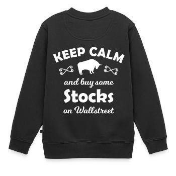 Der Aktien Händler - Kinder Premium Organic Sweatshirt - Schwarz - Hinten - AI Model Kid Female (0cm)
