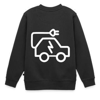 Elektrisches Auto - Kinder Premium Organic Sweatshirt - Schwarz - Hinten - AI Model Kid Female (0cm)