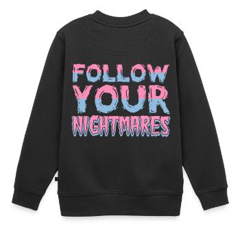 Suits vos cauchemars Designs de T-shirts - Sweat Premium enfant bio - noir - Dos - AI Model Kid Female (0cm)