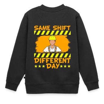 Bauleiter Zimmerei Beruf Gleich - Kinder Premium Organic Sweatshirt - Schwarz - Hinten - AI Model Kid Female (0cm)