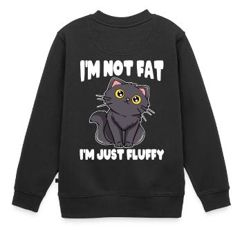 Meow Persian Overweight Obese Large Big I'm Not - Kids Premium Organic Sweatshirt - black - Back - AI Model Kid Female (0cm)