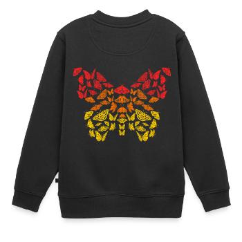 High heels for butterfly lovers and design - Sweat Premium enfant bio - noir - Dos - AI Model Kid Female (0cm)