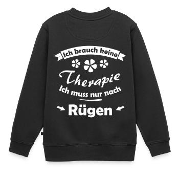 Ferien in Rügen - Kinder Premium Organic Sweatshirt - Schwarz - Hinten - AI Model Kid Female (0cm)