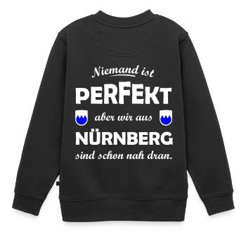 The Nuremberg fans - Kids Premium Organic Sweatshirt - black - Back - AI Model Kid Female (0cm)