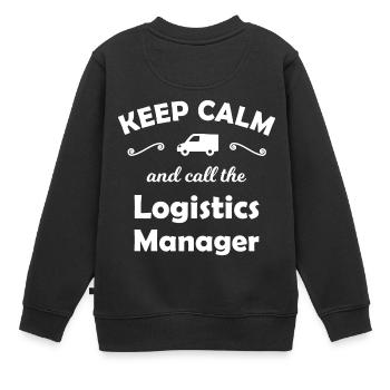Superviseur Transport et Logistique - Sweat Premium enfant bio - noir - Dos - AI Model Kid Female (0cm)