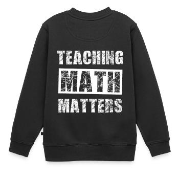 The mathematicians - Kids Premium Organic Sweatshirt - black - Back - AI Model Kid Female (0cm)