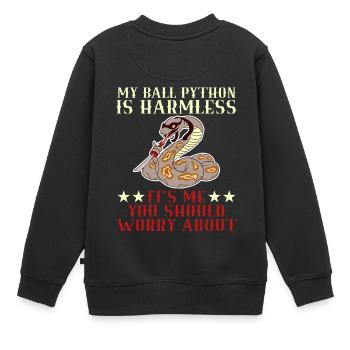Wilde Tiere König Kobra Phyton ist harmlos es ist - Kinder Premium Organic Sweatshirt - Schwarz - Hinten - AI Model Kid Female (0cm)