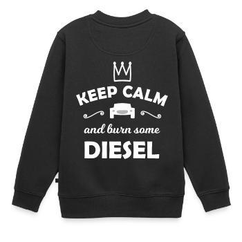 Voitures thermiques - Sweat Premium enfant bio - noir - Dos - AI Model Kid Female (0cm)