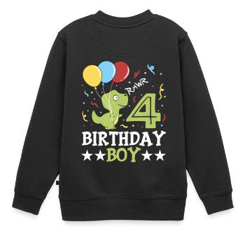 Celebration Candle Birthday Cake Collection - Kinder Premium Organic Sweatshirt - Schwarz - Hinten - AI Model Kid Female (0cm)