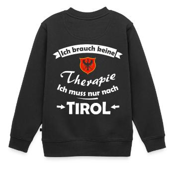 Ferien in Tirol - Kinder Premium Organic Sweatshirt - Schwarz - Hinten - AI Model Kid Female (0cm)