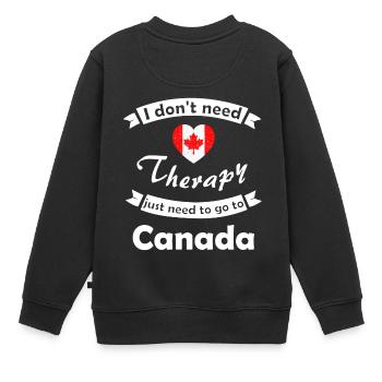 Le tourisme canadien - Sweat Premium enfant bio - noir - Dos - AI Model Kid Female (0cm)