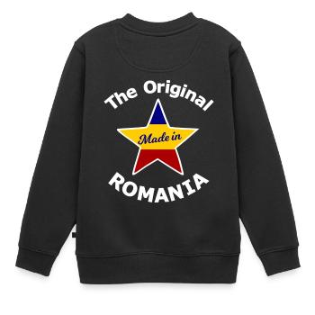 Touriste en Roumanie - Sweat Premium enfant bio - noir - Dos - AI Model Kid Female (0cm)