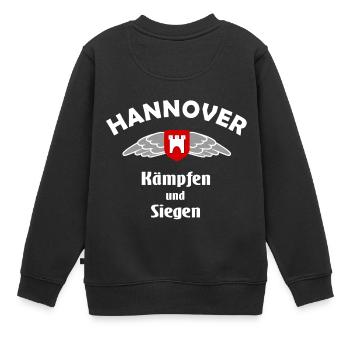 Les fans de Hanovre - Sweat Premium enfant bio - noir - Dos - AI Model Kid Female (0cm)
