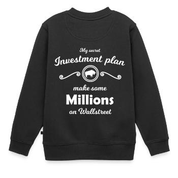 L’investisseur de Wall Street - Sweat Premium enfant bio - noir - Dos - AI Model Kid Female (0cm)
