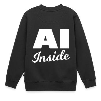 Die künstliche Intelligenz - Kinder Premium Organic Sweatshirt - Schwarz - Hinten - AI Model Kid Female (0cm)