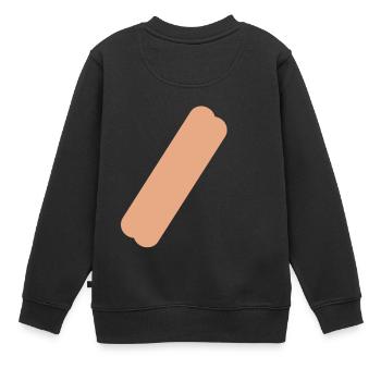 Pflaster auf T-Shirt - Kinder Premium Organic Sweatshirt - Schwarz - Hinten - AI Model Kid Female (0cm)