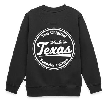 Fabriqué au Texas - Sweat Premium enfant bio - noir - Dos - AI Model Kid Female (0cm)