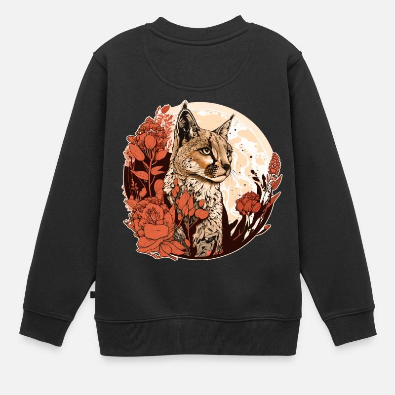 Luchs - Kinder Premium Organic Sweatshirt - Schwarz