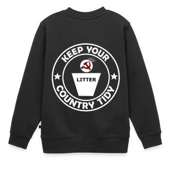 Die Kapitalisten - Kinder Premium Organic Sweatshirt - Schwarz - Hinten - AI Model Kid Female (0cm)