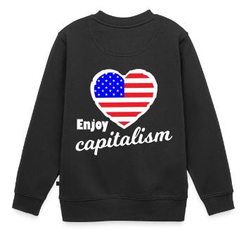 Die amerikanischen Kapitalisten - Kinder Premium Organic Sweatshirt - Schwarz - Hinten - AI Model Kid Female (0cm)