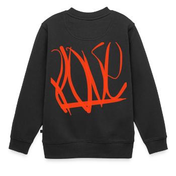Brennende Liebe - Burning Love - Kinder Premium Organic Sweatshirt - Schwarz - Hinten - AI Model Kid Female (0cm)