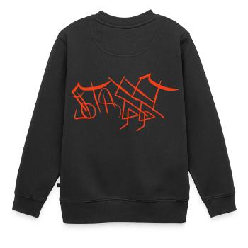 Street Strasse Rue Strasse Rue Street - Sweat Premium enfant bio - noir - Dos - AI Model Kid Female (0cm)