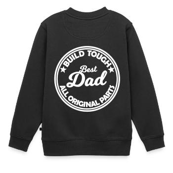 Der beste Papa - Kinder Premium Organic Sweatshirt - Schwarz - Hinten - AI Model Kid Female (0cm)