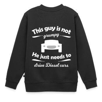 Die Diesel Autofahrer - Kinder Premium Organic Sweatshirt - Schwarz - Hinten - AI Model Kid Female (0cm)