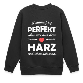 Zuhause im Harz - Kinder Premium Organic Sweatshirt - Schwarz - Hinten - AI Model Kid Female (0cm)