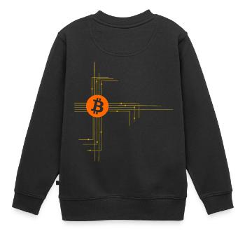 Das neue Bitcoin Netzwerk - Kinder Premium Organic Sweatshirt - Schwarz - Hinten - AI Model Kid Female (0cm)