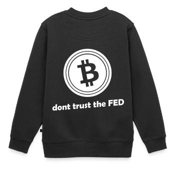 L’argent et les banques - Sweat Premium enfant bio - noir - Dos - AI Model Kid Female (0cm)